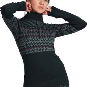 Kari Traa Silja Half Zip Women's Baselayer Top- 100% Merino Wool- Size L